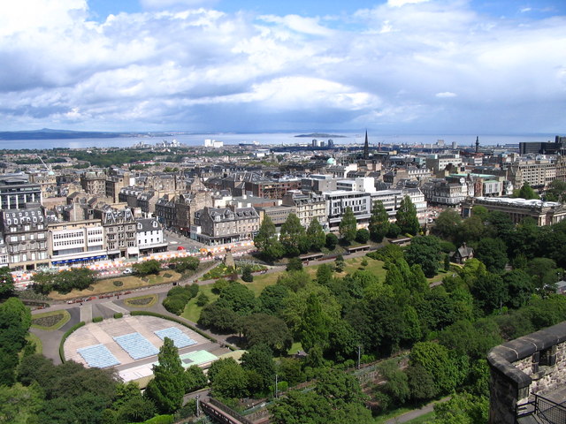 View of Leith from Edinburgh Castle