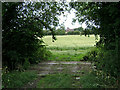 A sleeper bridge into a field near Hampton Magna