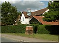 TL7455 : The village sign at Wickhambrook by Robert Edwards