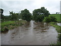 The Western Cleddau in flood at St Catherine