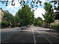 Cycle path alongside Rotherhithe New Road