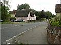 Thatched cottage on the A143 at Wickham Street