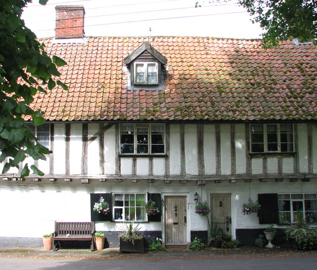 Timber-framed cottages © Evelyn Simak :: Geograph Britain and Ireland