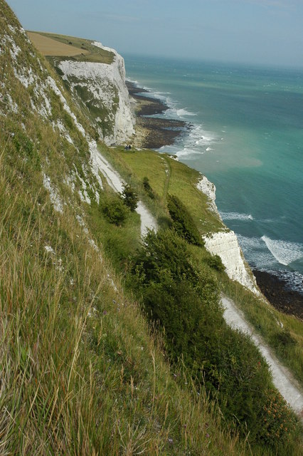 White cliffs above Langdon Bay © Philip Halling :: Geograph Britain and ...