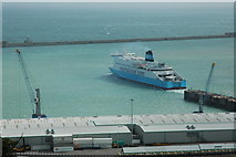 TR3341 : norfolkline.com ferry, Dover by Philip Halling