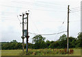 Transformer and power poles, Bascote Lodge