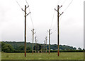 Power poles north of Bascote village