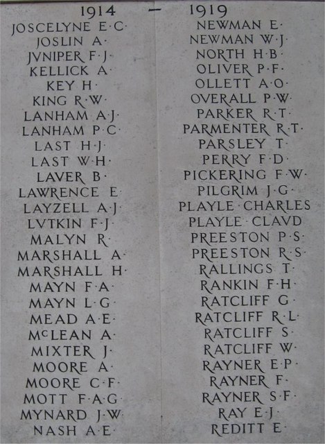 War Memorial, Public Gardens, Bocking... © Trevor Wright :: Geograph ...