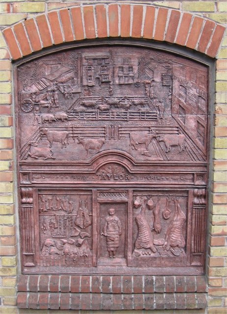 Steven Sykes Sculptured Panel, Cattle Market/Inns/Butcher, Sainsbury's, Drury Lane, Braintree
