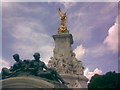 TQ2979 : Close-up of Victoria Memorial Statue by Robert Lamb
