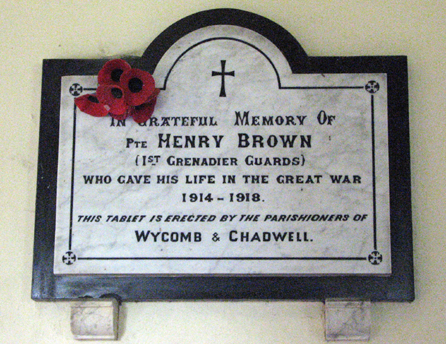Memorial, St Mary's Church, Chadwell
