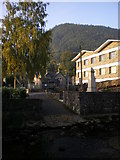 SH7863 : Early morning view of Trefriw school & Mill by Karen Chantrey Wood