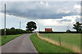 Track to Wood Farm with farm cottage in view