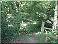 Stile and footbridge on footpath to The Delph