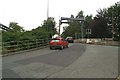 Plank Lane lift bridge, with traffic crossing from the east