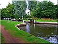 Unstead Lock filled with water, Godalming Navigation