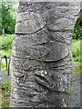 Carved woodwork (detail) by Cors Caron, Ceredigion