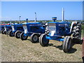 Ford Tractors on display at the Padstow Steam Rally, 2009