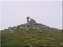 NM9698 : Misty cairn on SgÃ¹rr MÃ²r by Russel Wills