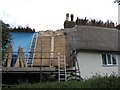 Thatching in progress