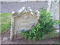 NT8255 : Ancient grave stone, Edrom churchyard by Barbara Carr