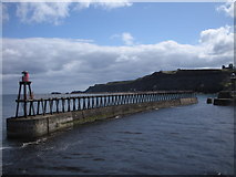 NZ9011 : East pier extension, from West pier, Whitby by hayley green