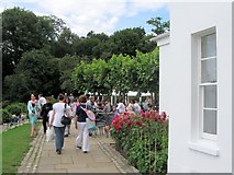 TQ1872 : Summer crowds on the Terrace at Pembroke Lodge, Richmond Park by Chris Reynolds