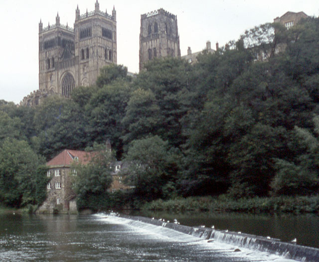 Durham Cathedral and the Wear weir (1980)