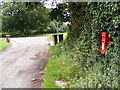 TM3564 : Sandy Lane & Rendham Hill Postbox by Geographer