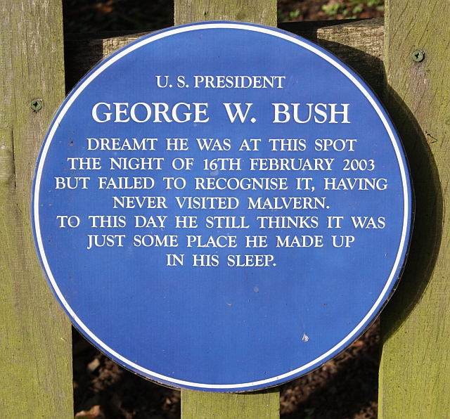 George W. Bush plaque, St. Ann's Well