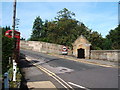 Bridge at Baslow, with toll booth and telephone box