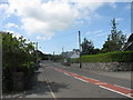 View south-westwards along Lon Pant towards the crossroads with Lon Refail