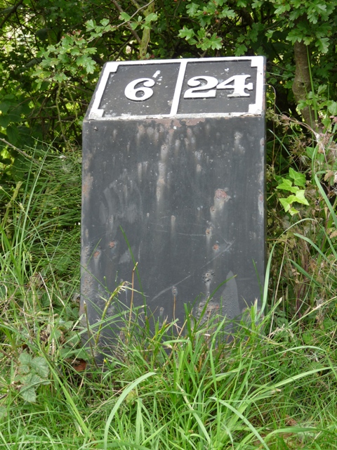 Milepost 6 on the Ashby Canal