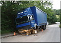 Damaged truck, outside White Horse Carbreakers