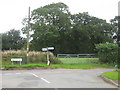 Road junction at Bradley in Staffordshire