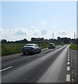 The A19 heading south near West Farm in North Yorkshire