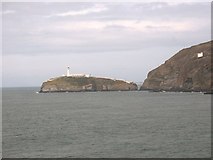 SH2082 : Ynys Lawd/South Stack viewed across Abraham's Bosom by Eric Jones