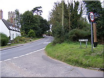 TM4365 : B1122 Leiston Road & Theberton Village Sign by Geographer