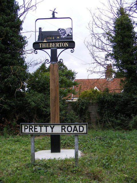 Theberton Village Sign © Adrian Cable :: Geograph Britain and Ireland