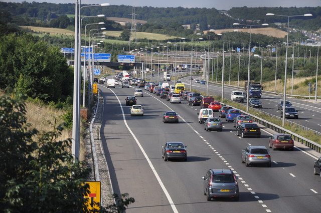 Looking towards the M11/M25 Junction.