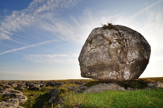 Erratic boulder on Scales Moor