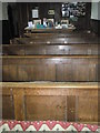 SO4589 : Pews within St Margaret's, Acton Scott by Basher Eyre