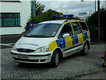 J3475 : Belfast Harbour Police Car, Clarendon Dock by Dean Molyneaux