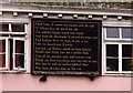 Sign in the Merchants Almshouses in Bristol