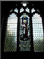 Stained glass window above the altar at St Mary, Highley