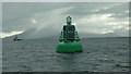 NG7327 : Starboard-hand navigation buoy, near Kyle of Lochalsh by George Brown