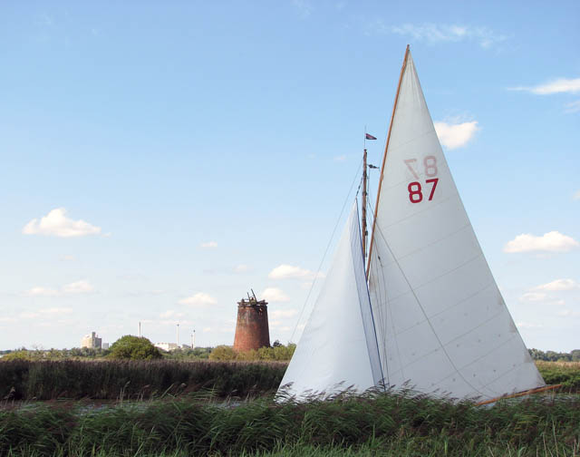 Sailing boat on the River Yare