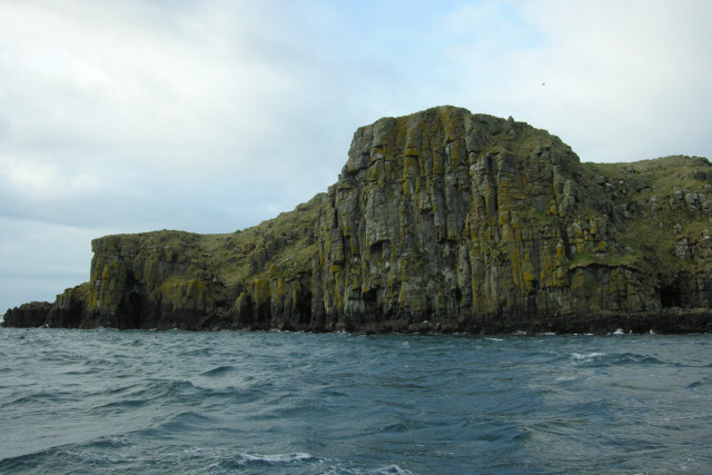 Basalt cliffs, South face of Eilean Creagach