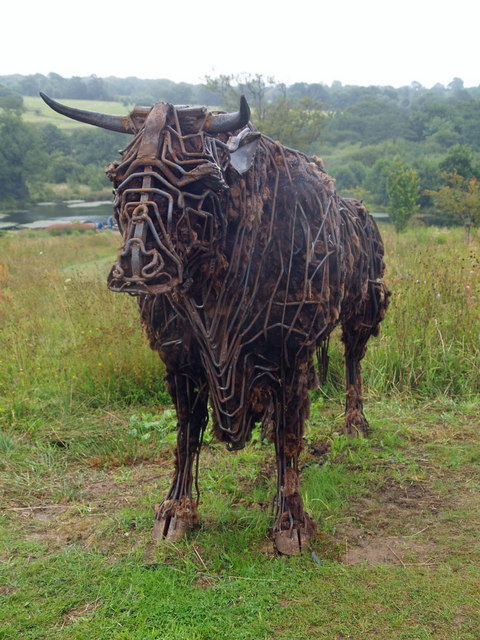 Cow Sculpture at Botanical Garden, Wales