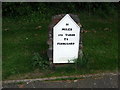 Milestone outside Prendergast